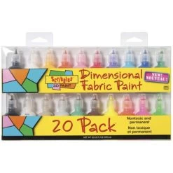 Scribbles 3D Fabric Paints 1oz 20/Pkg