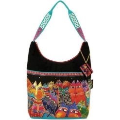 Laurel Burch Medium Scoop Tote Zipper Top 14"X3.5"X12.25"