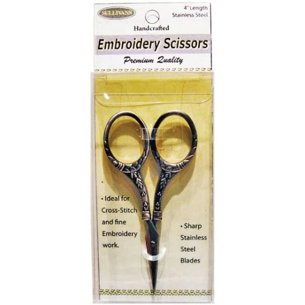 Sullivans Heirloom Embroidery Scissors 4" 3 Sullivans Heirloom Embroidery Scissors 4"