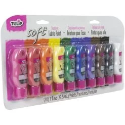 Tulip Soft Brush On Fabric Paint 1oz 10/Pkg -Sewing And Knitting 18d3939a500f7db896f431454277f53195