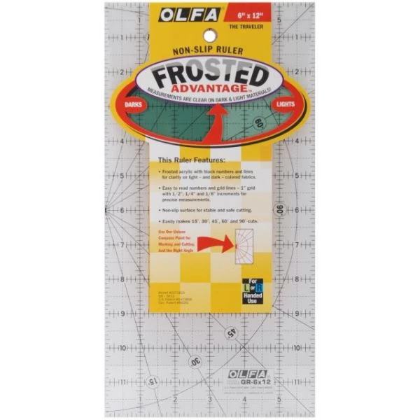 OLFA Frosted Advantage Non-Slip Ruler "The Traveler" 3 OLFA Frosted Advantage Non-Slip Ruler "The Traveler"