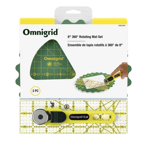 Omnigrid Rotating Cutting Mat Set 8" 3 Omnigrid Rotating Cutting Mat Set 8"