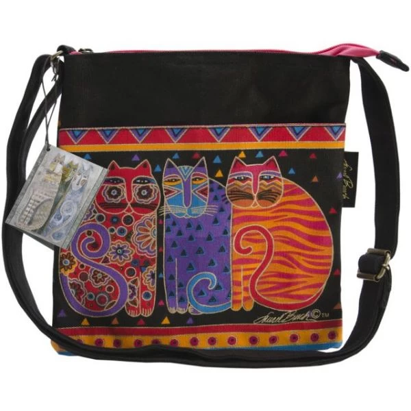 Laurel Burch Crossbody Purse Zipper Top 10"X10" 3 Laurel Burch Crossbody Purse Zipper Top 10"X10"