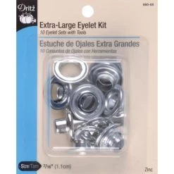 Dritz Extra-Large Eyelet Kit W/Tools 7/16" 10/Pkg