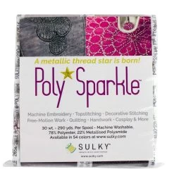 Sulky 30wt Poly Sparkle Thread 12/Pkg