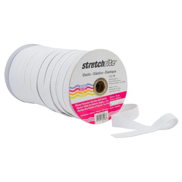 Stretchrite Flat Non-Roll Polyester Woven Elastic .75"X75yd 4 Stretchrite Flat Non-Roll Polyester Woven Elastic .75"X75yd - Image 2