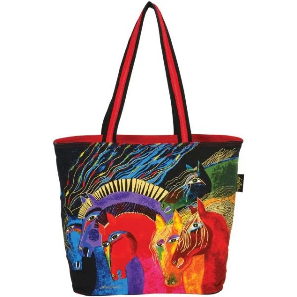 Laurel Burch Shoulder Tote Zipper Top 19"X7"X15" 3 Laurel Burch Shoulder Tote Zipper Top 19"X7"X15"