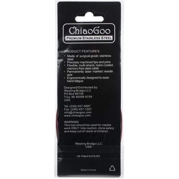 ChiaoGoo Red Lace Stainless Circular Knitting Needles 24" 5 ChiaoGoo Red Lace Stainless Circular Knitting Needles 24" - Image 3