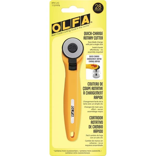 OLFA Quick-Change Rotary Cutter 28mm 3 OLFA Quick-Change Rotary Cutter 28mm