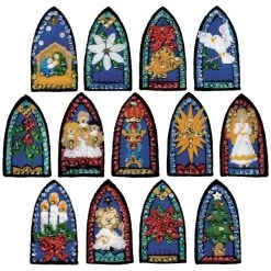 Design Works Felt Ornament Applique Kit 2"X3.5" Set Of 13