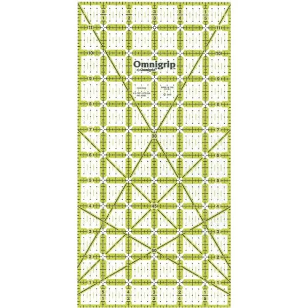 Omnigrip By Omnigrid Non-Slip Quilter's Ruler 6"X12" 3 Omnigrip By Omnigrid Non-Slip Quilter's Ruler 6"X12"