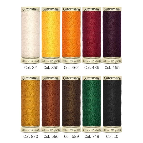 Gutermann Sew-All Polyester Thread Set - 10 Spools 5 Gutermann Sew-All Polyester Thread Set - 10 Spools - Image 3