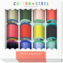 Sewing And Knitting 30 Sulky Cotton + Steel Thread Collection 50wt 660yd 12/Pkg