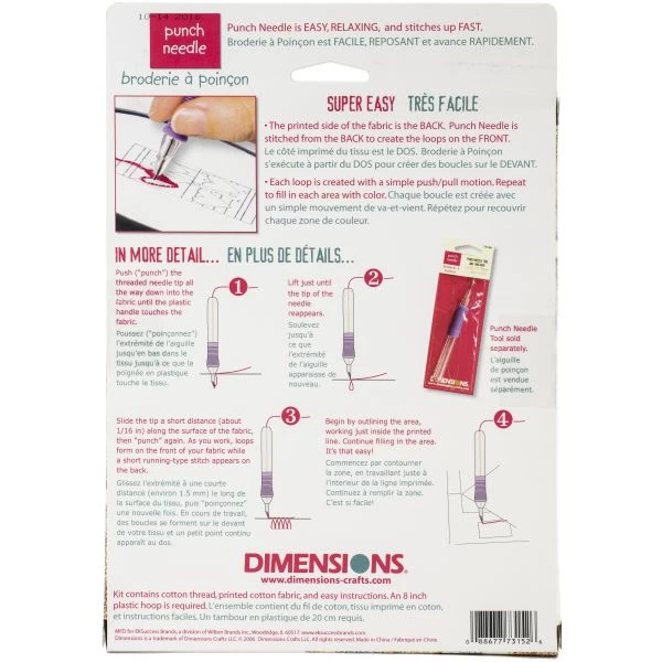 Dimensions Punch Needle Kit 10"X8" 4 Dimensions Punch Needle Kit 10"X8" - Image 2