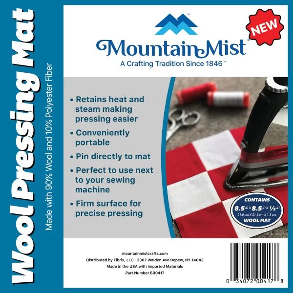 Mountain Mist Wool Pressing Mat 8.5"X8.5"X.5" 3 Mountain Mist Wool Pressing Mat 8.5"X8.5"X.5"