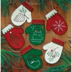 Rachel's Of Greenfield Felt Ornament Kit 4.5" 6/Pkg