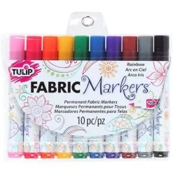 Tulip Permanent Fabric Markers 10/Pkg
