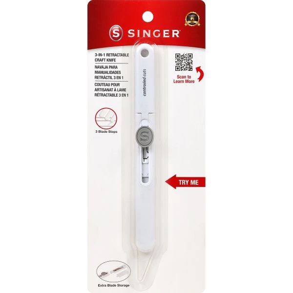 SINGER 3-in-1 Retractable Craft Knife 3 SINGER 3-in-1 Retractable Craft Knife