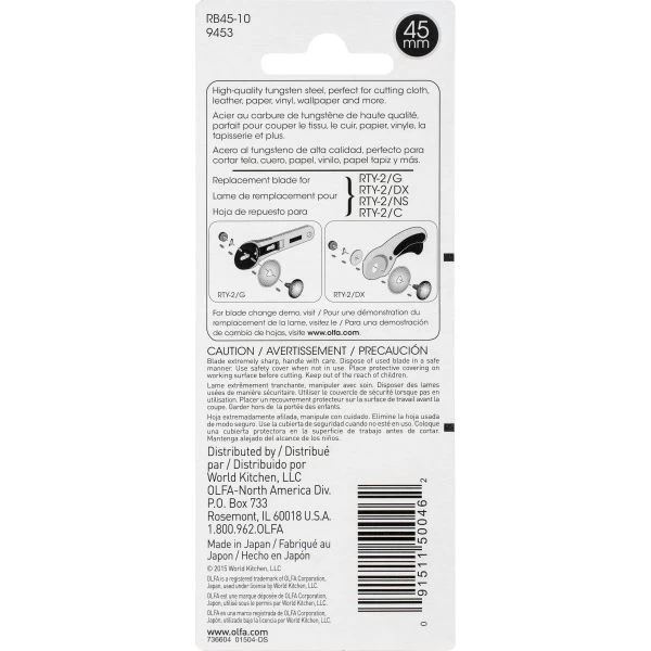 OLFA Rotary Blade 45mm 10/Pkg 4 OLFA Rotary Blade 45mm 10/Pkg - Image 2