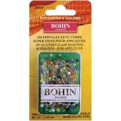 Bohin Glass Head Applique Pins