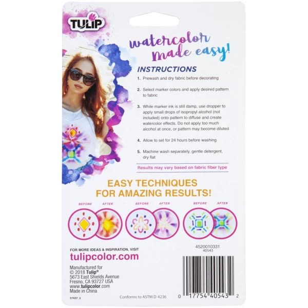 Tulip Fabric Watercolor Markers 8/Pkg 5 Tulip Fabric Watercolor Markers 8/Pkg - Image 3