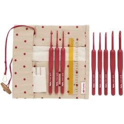 Tulip Etimo Red Crochet Hook W/ Cushion Grip Set -Sewing And Knitting be8498dbfb55109ef9df0502775fe3ffcb