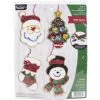 Bucilla Felt Ornaments Applique Kit Set Of 4 -Sewing And Knitting d0496c00b20959fd1c5be1e2e59e6e80d9