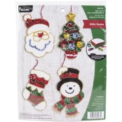 Bucilla Felt Ornaments Applique Kit Set Of 4