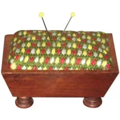 Sudberry House Mahogany Vintage Pincushion 3.5"X5"
