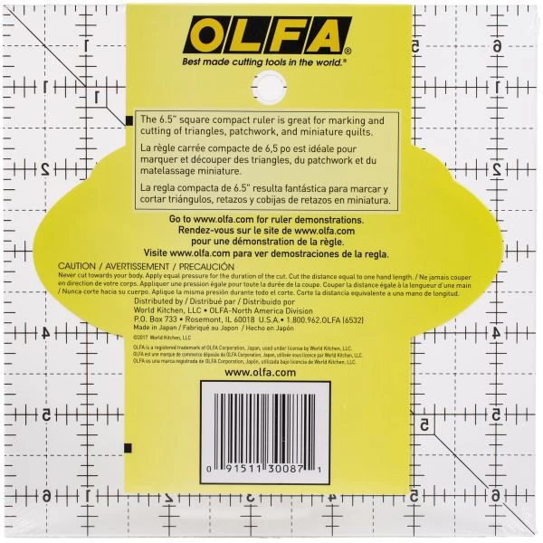 OLFA Frosted Advantage Non-Slip Ruler "The Compact" 4 OLFA Frosted Advantage Non-Slip Ruler "The Compact" - Image 2