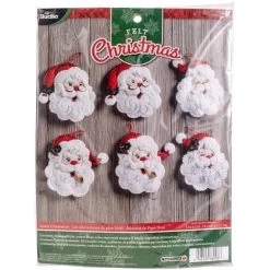 Bucilla Felt Ornaments Applique Kit Set Of 6