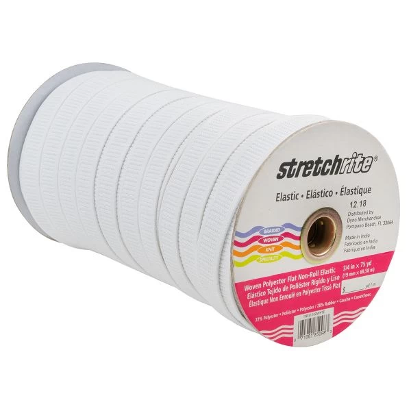 Stretchrite Flat Non-Roll Polyester Woven Elastic .75"X75yd 5 Stretchrite Flat Non-Roll Polyester Woven Elastic .75"X75yd - Image 3