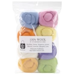 Wistyria Editions Wool Roving 15" .25oz 8/Pkg