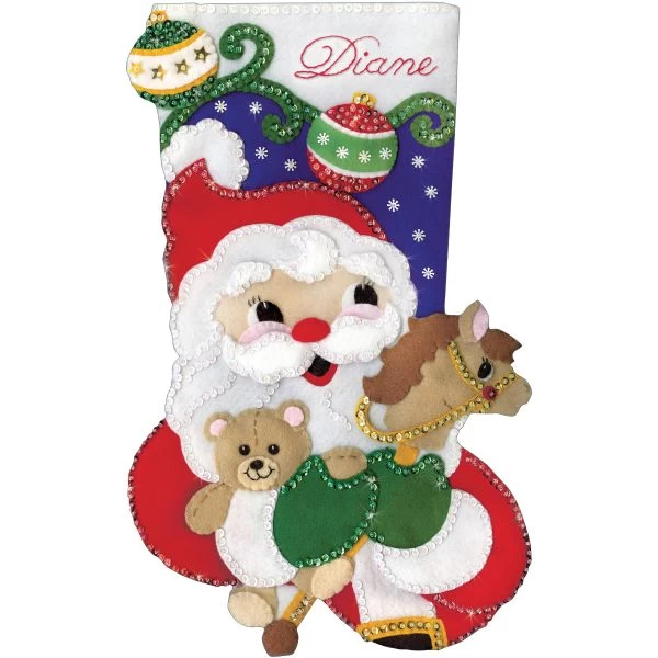 Design Works Felt Stocking Applique Kit 18" Long 4 Design Works Felt Stocking Applique Kit 18" Long - Image 2